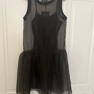 Cynthia Rowley Black Sheer Mini Dress